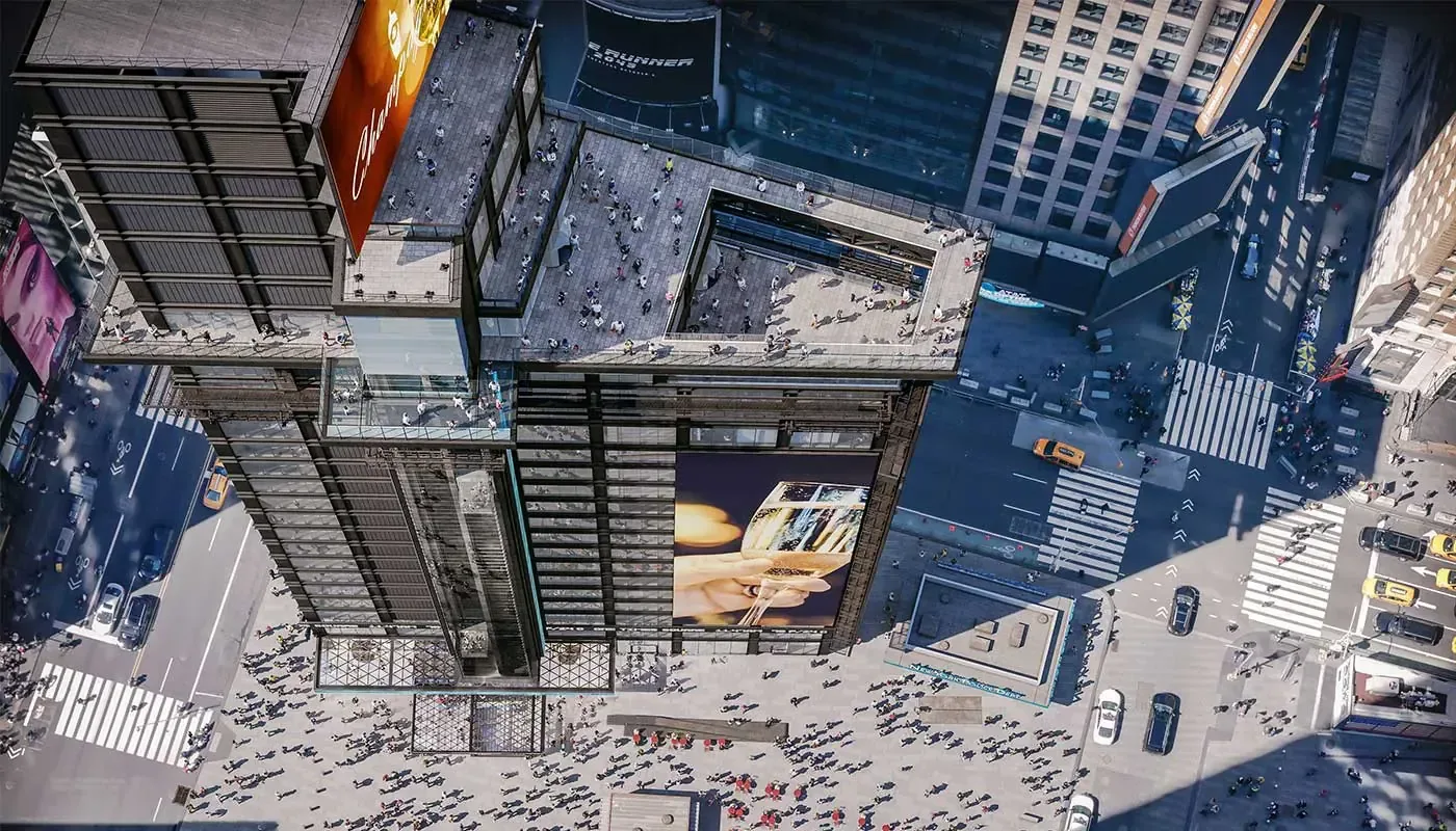 Novo observatório em Nova York One Times Square promete uma experiência única 2 Como funciona a visita: do andar do mirante ao tipo de experiência que a Times Square entrega — times square observat...